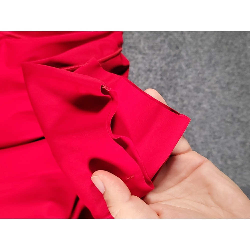 Lululemon Base Pace High Rise Crop 23" Leggings Red Nulux Womens Sz 12 Stretch - Picture 5 of 16